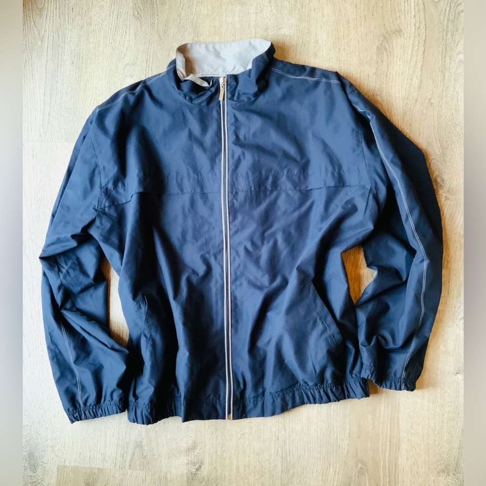 Weatherproof Navy Windbreaker Jacket Men's XL